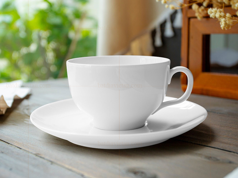 Chén uống trà sứ trắng cao cấp